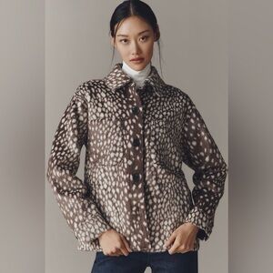 Avec Les Filles Brown Faux Fur Shacket